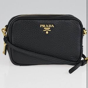 Leather Prada vitello daino mini purse